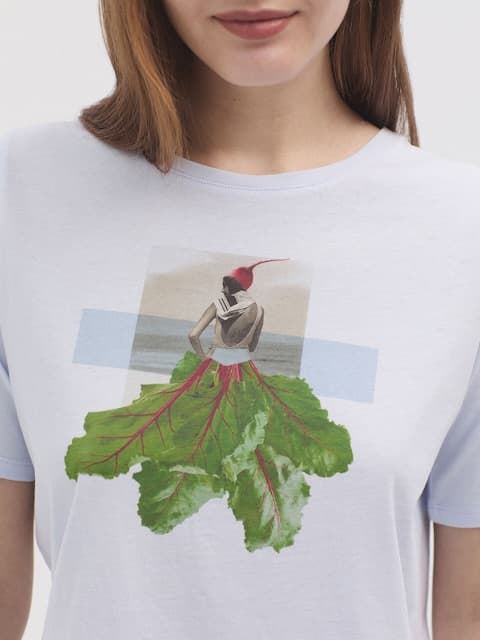 Camiseta Nice Things collage azaleas azul - Imagen 2