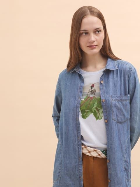 Camiseta Nice Things collage azaleas azul - Imagen 6