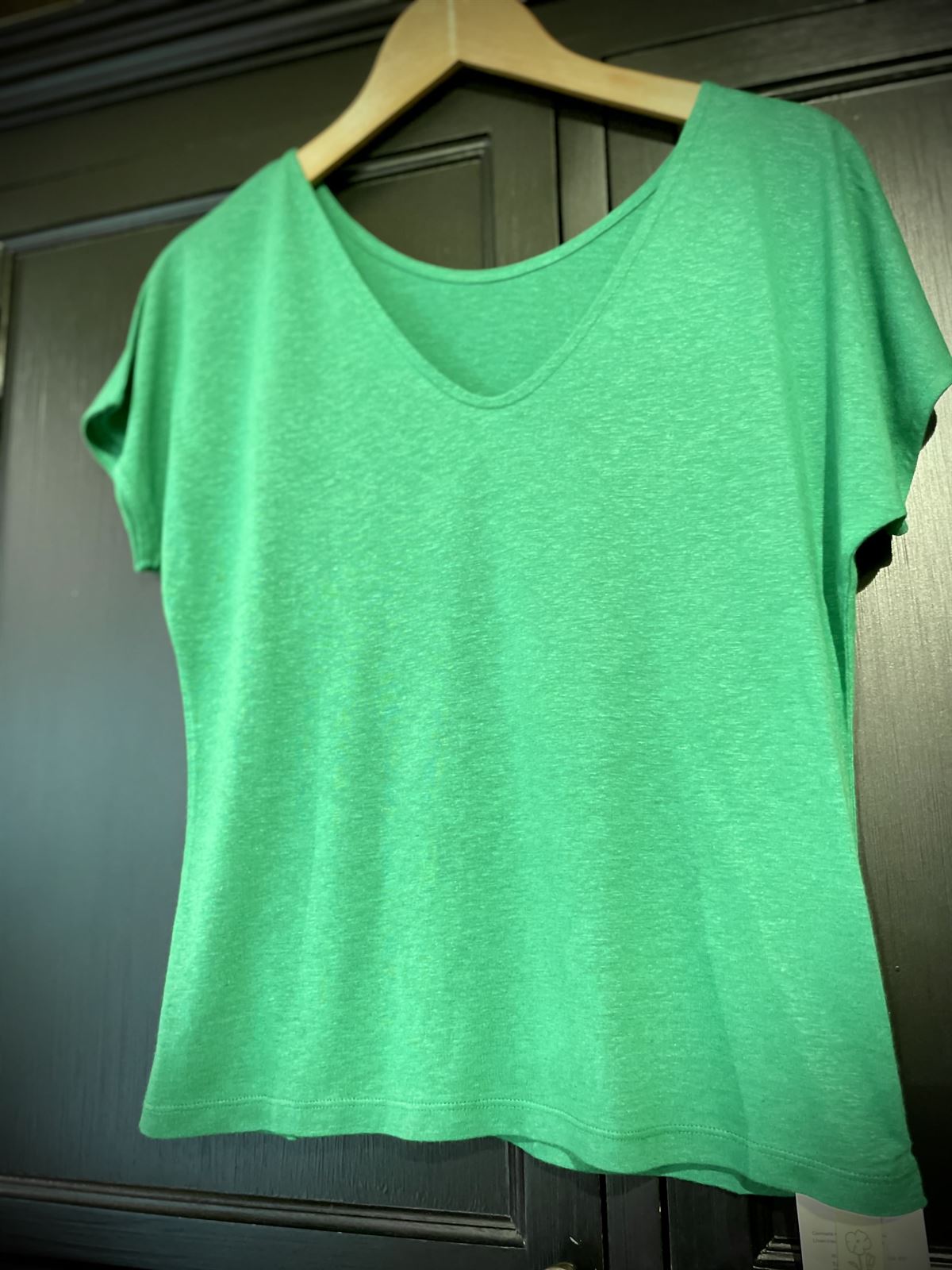 Camiseta Nice Things lino reversible verde - Imagen 1