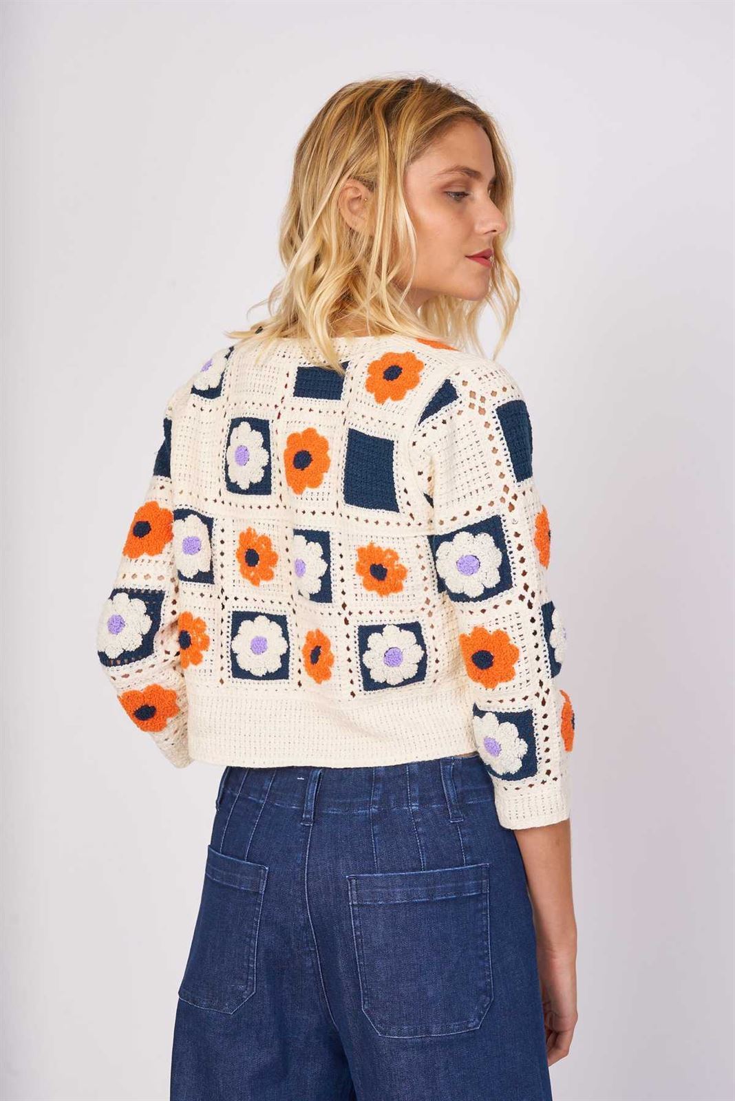 Caqueta Derhy crochet gilet - Imagen 4