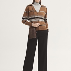 Cárdigan Chaqueta galga fina raya tricolor - Imagen 1