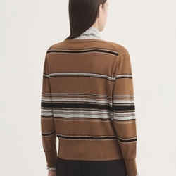 Cárdigan Chaqueta galga fina raya tricolor - Imagen 2