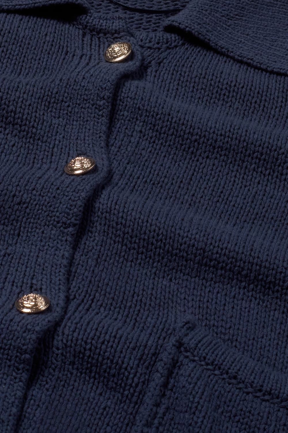 Cardigan ese O ese Algodón GRACE azul marino - Imagen 7