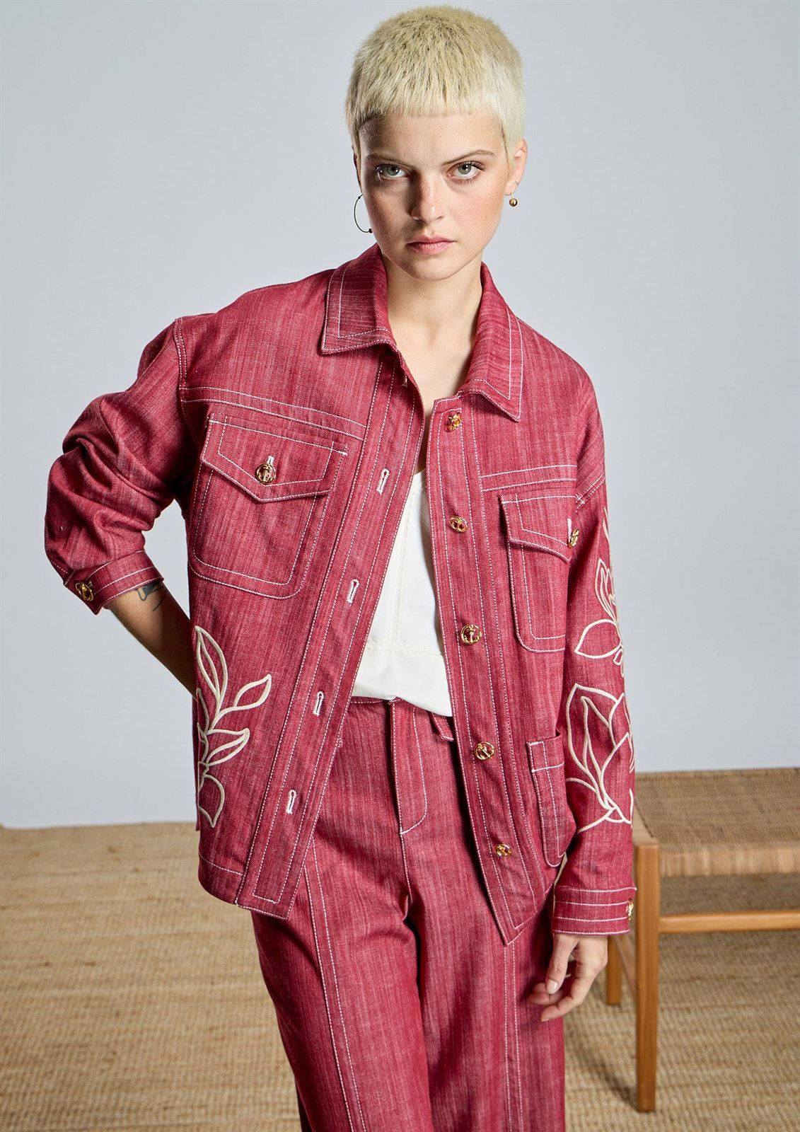 Cazadora Alba Conde 2660-405-41 denim granate - Imagen 1