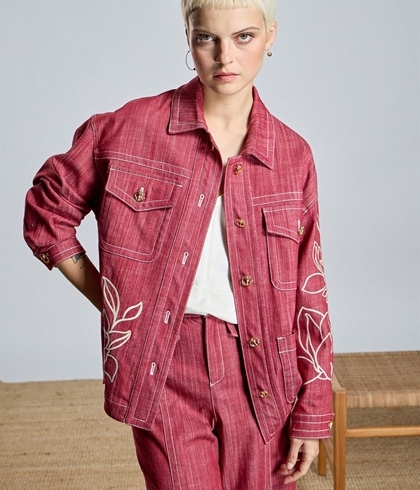 Cazadora Alba Conde 2660-405-41 denim granate - Imagen 1