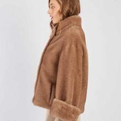 Cazadora  Derhy RAPHIA VESTE marrón - Imagen 2