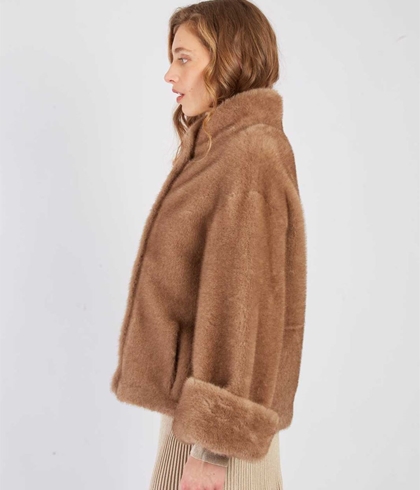 Cazadora  Derhy RAPHIA VESTE marrón - Imagen 2