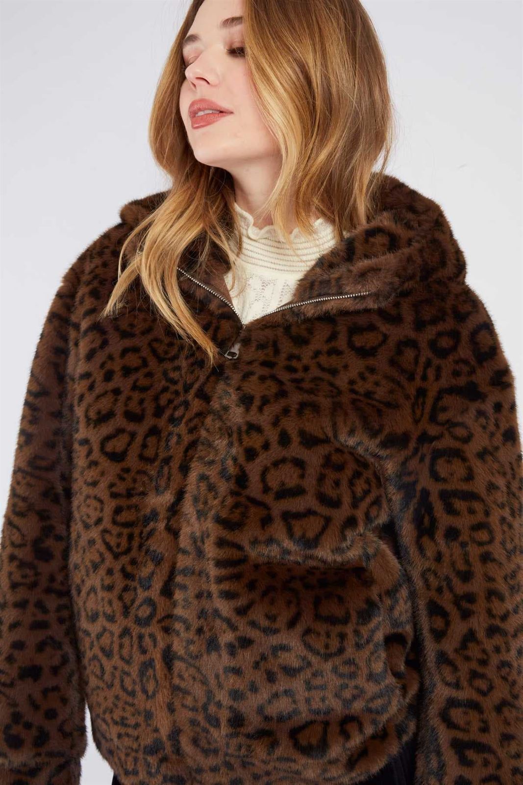 Cazadora  Derhy RITOURNELLE VESTE Doble faz y Print chocolate - Imagen 1