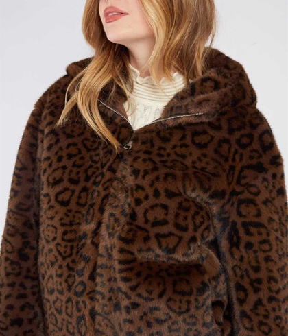 Cazadora  Derhy RITOURNELLE VESTE Doble faz y Print chocolate - Imagen 1