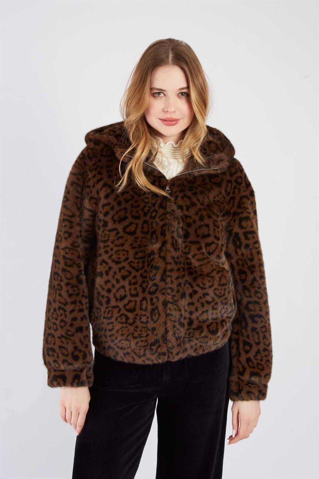 Cazadora  Derhy RITOURNELLE VESTE Doble faz y Print chocolate - Imagen 3