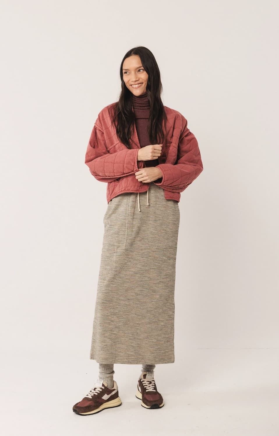 Cazadora Indi & Cold Kimono acolchado AD326 frambuesa - Imagen 2