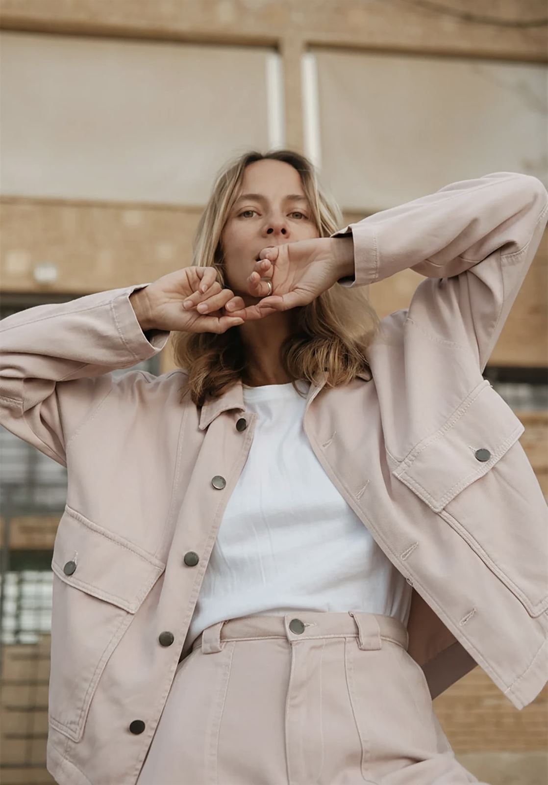 Cazadora Indi & Cold VF275 BOLSILLOS GRANDES rosa - Imagen 2