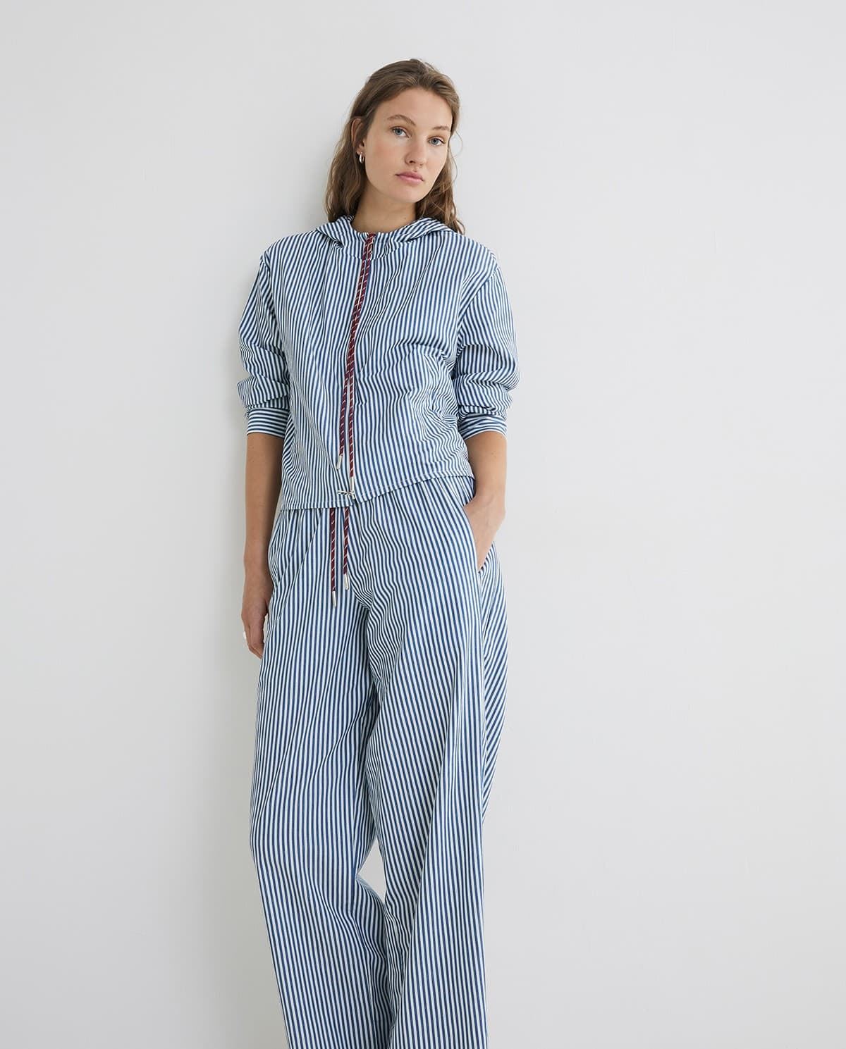 Cazadora YERSE 44813 RAYAS algodón capucha - Imagen 1