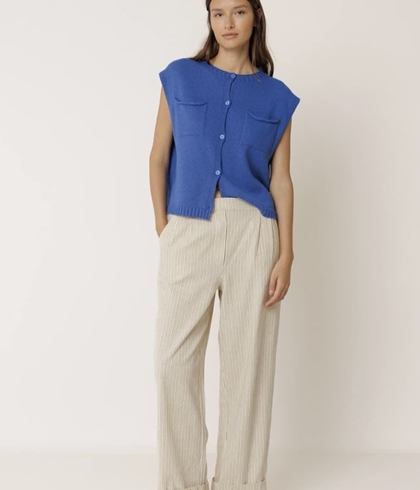 Chaleco Indi & Cold  EA520 box bolsillos azul británico - Imagen 1