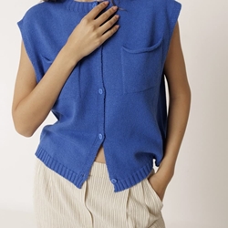 Chaleco Indi & Cold  EA520 box bolsillos azul británico - Imagen 2