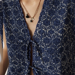 Chaleco Indi & Cold MC110 engomado con lazada azul índigo - Imagen 2