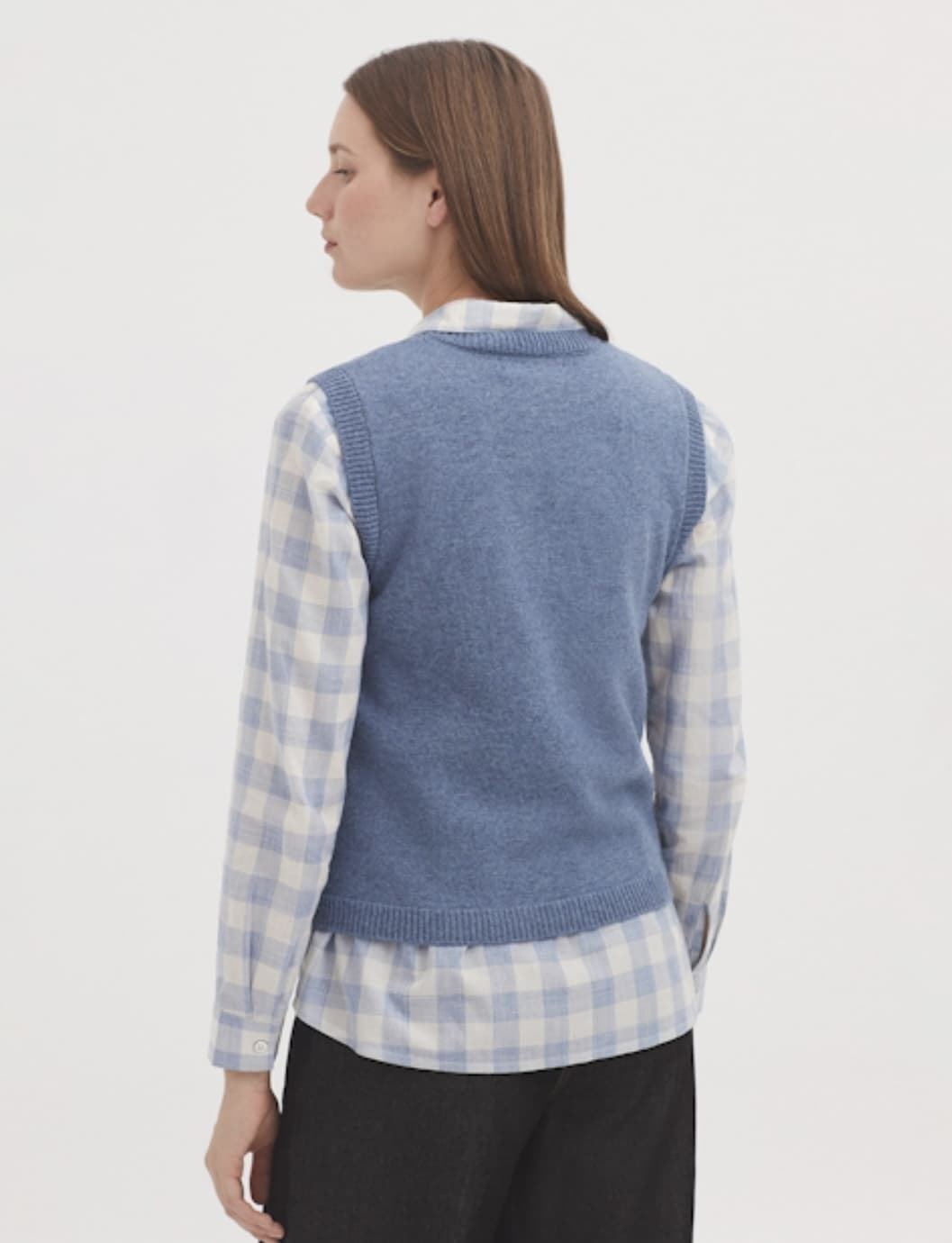 Chaleco nice things Chaleco motivos Cross Stitch azul - Imagen 3