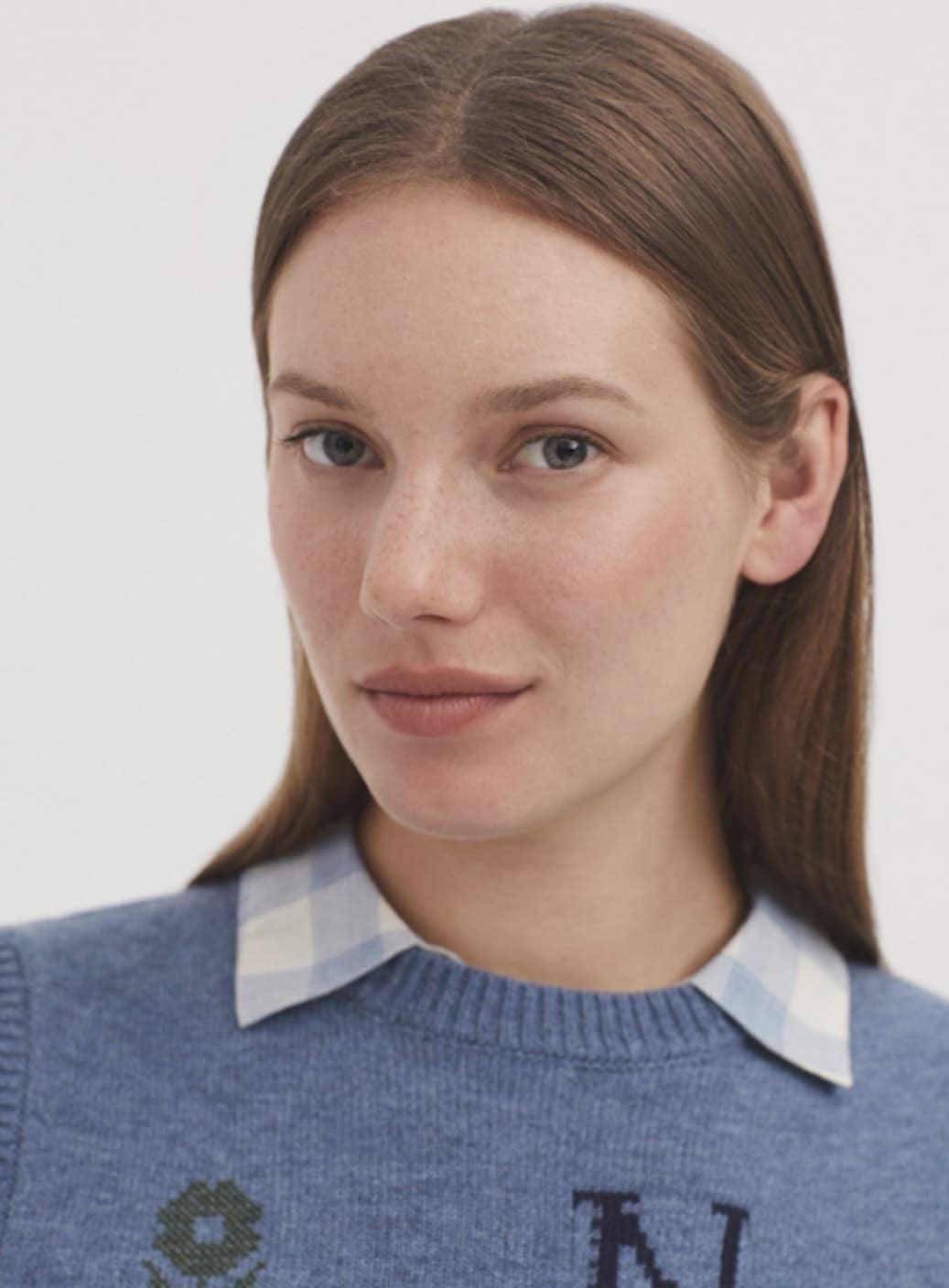 Chaleco nice things Chaleco motivos Cross Stitch azul - Imagen 5