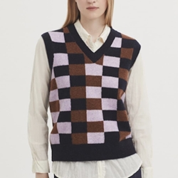 Chaleco nice things motivos geométricos lilas Cross Stitch azul - Imagen 2