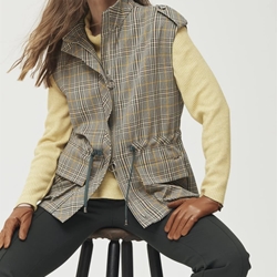 Chaleco OKY 1161 Inesa Tejido De Cuadros Multicolor - Imagen 1