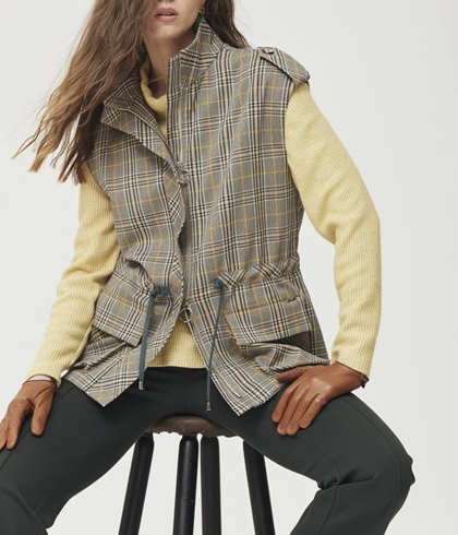 Chaleco OKY 1161 Inesa Tejido De Cuadros Multicolor - Imagen 1