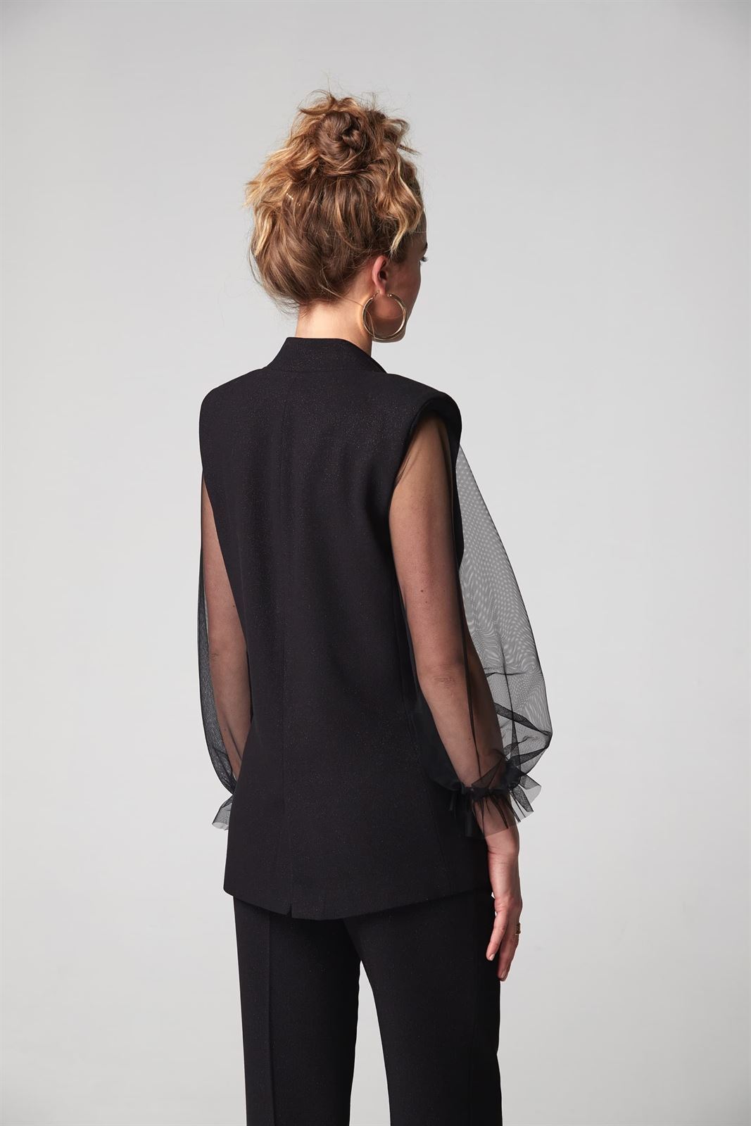 Chaleco Oky tipo blazer negro - Imagen 3