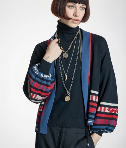 Chaque Alba Conde 6841  DE PUNTO ÉTNICA NEGRA - Imagen 1