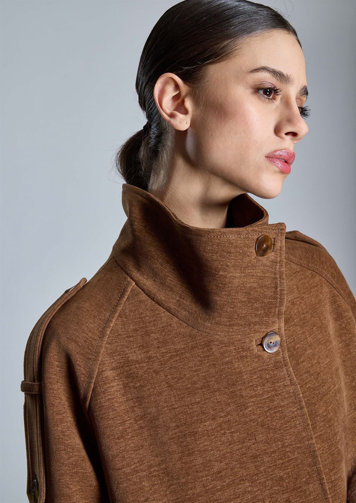 CHAQUETA Alba Conde 5101-311-21 bolsillos pelo marrón - Imagen 1