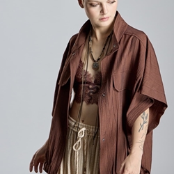 Chaqueta Chaleco Alba 2665-408-39 Conde  Kimono marrón - Imagen 1