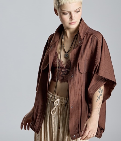 Chaqueta Chaleco Alba 2665-408-39 Conde  Kimono marrón - Imagen 1