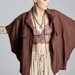 Chaqueta Chaleco Alba 2665-408-39 Conde  Kimono marrón - Imagen 2