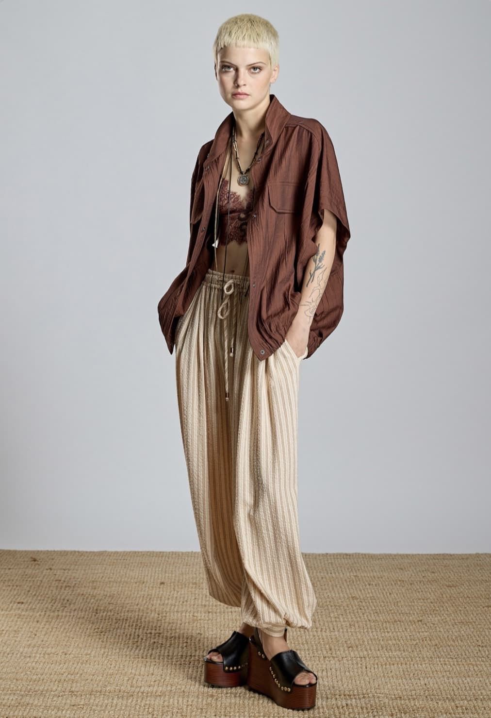 Chaqueta Chaleco Alba 2665-408-39 Conde  Kimono marrón - Imagen 3