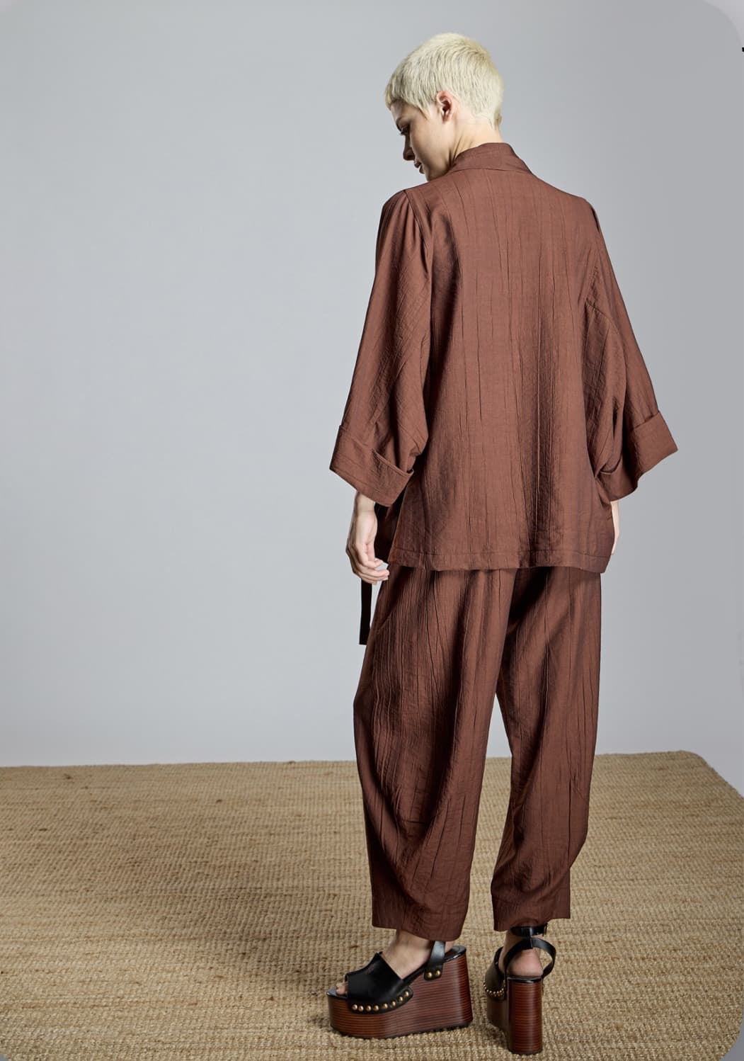 Chaqueta Chaleco Alba 2665-408-39 Conde  Kimono marrón - Imagen 7