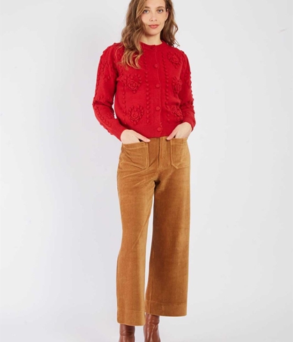 Chaqueta Derhy BABY GILET MAILLE roja - Imagen 1