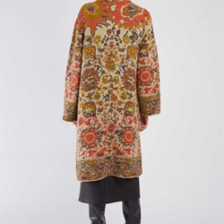 Chaqueta Derhy BARBADES estampada geométricos ocres, camel. - Imagen 2