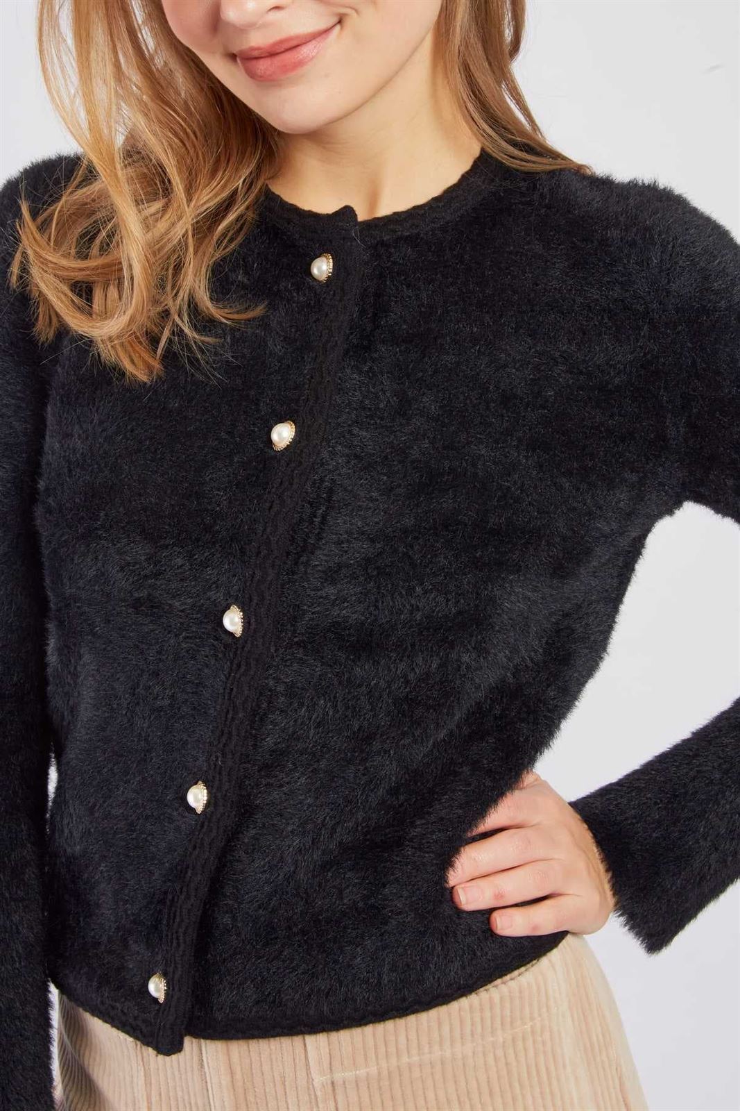 Chaqueta Derhy BASTIA Pelito negra - Imagen 1