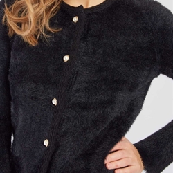 Chaqueta Derhy BASTIA Pelito negra - Imagen 1