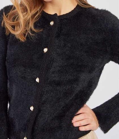 Chaqueta Derhy BASTIA Pelito negra - Imagen 1