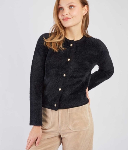 Chaqueta Derhy BASTIA Pelito negra - Imagen 2