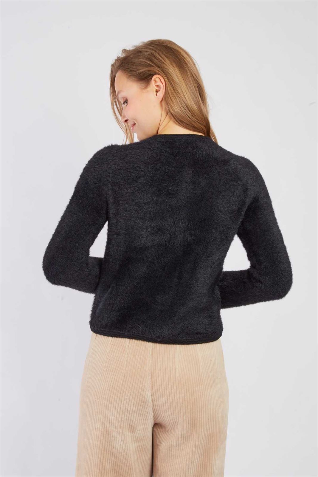 Chaqueta Derhy BASTIA Pelito negra - Imagen 3