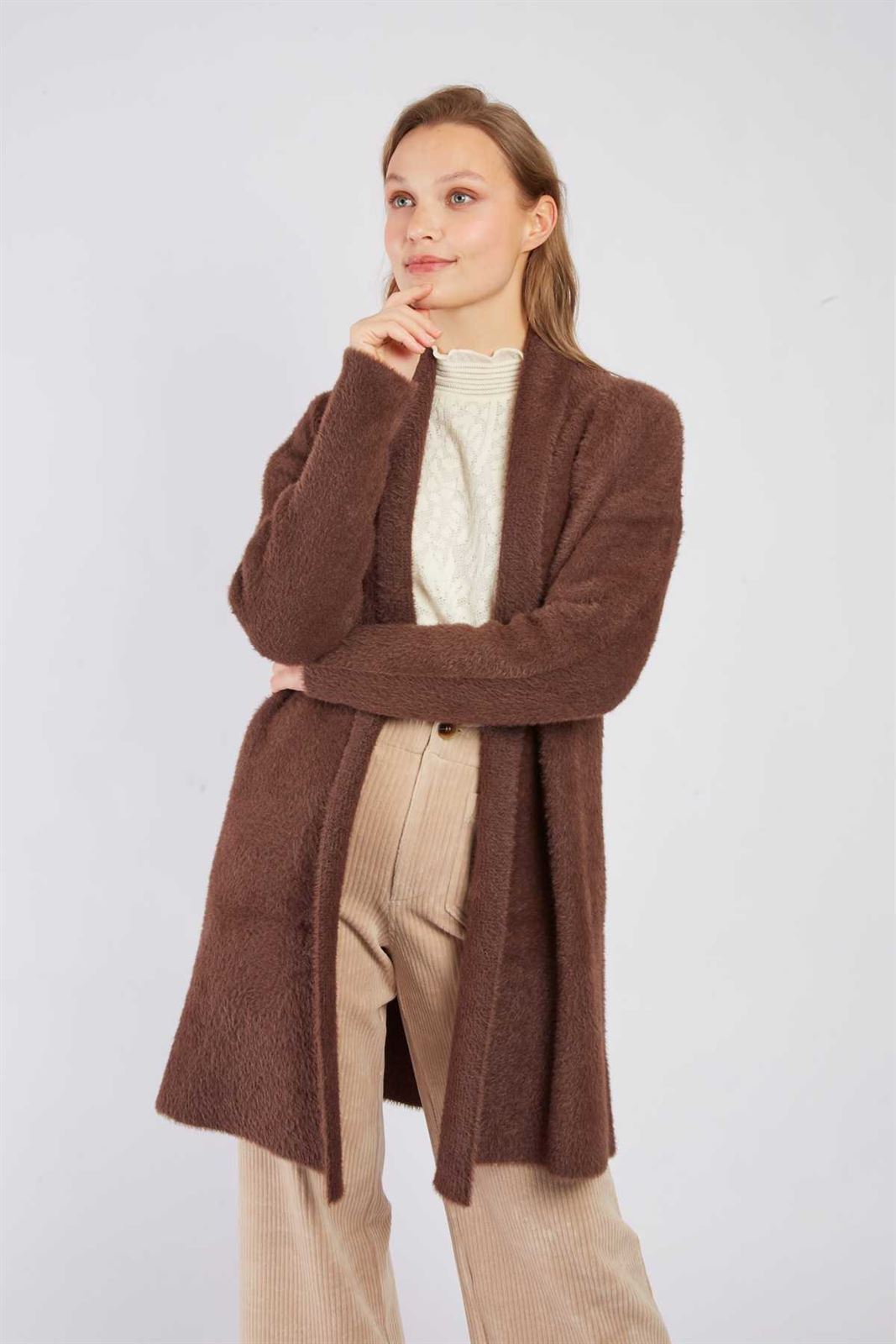 Chaqueta Derhy BEGONIA GILET marrón chocolate - Imagen 1