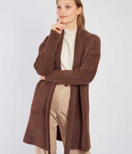 Chaqueta Derhy BEGONIA GILET marrón chocolate - Imagen 1