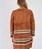 Chaqueta Derhy Belen pelito etnica  camel - Imagen 2