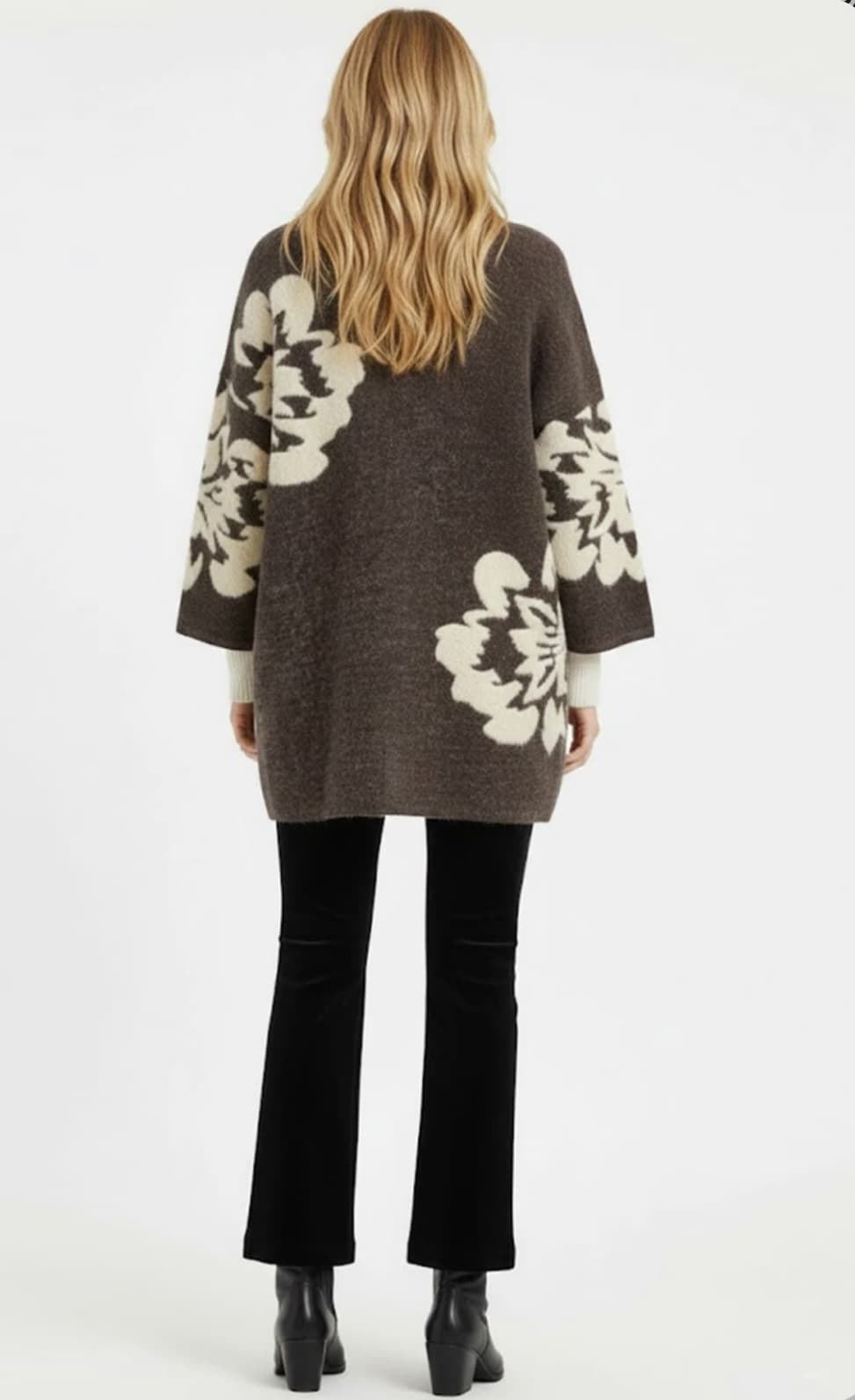 CHAQUETA Derhy  ELENA pelito larga beige. - Imagen 1