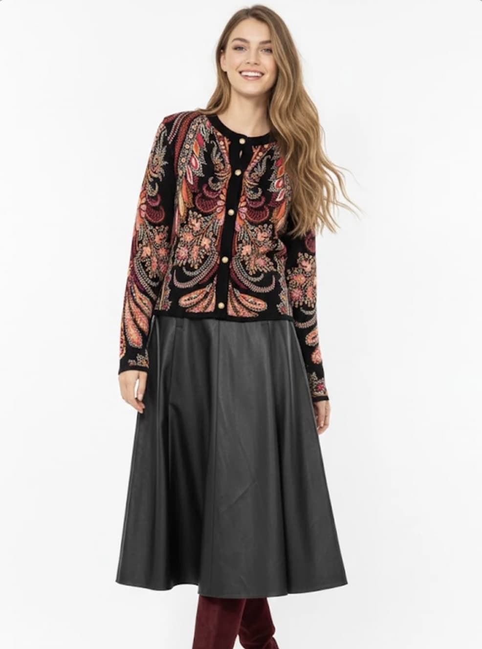 Chaqueta Derhy Elise estampada negra - Imagen 1