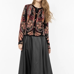 Chaqueta Derhy Elise estampada negra - Imagen 1
