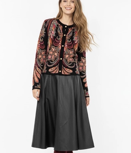 Chaqueta Derhy Elise estampada negra - Imagen 1