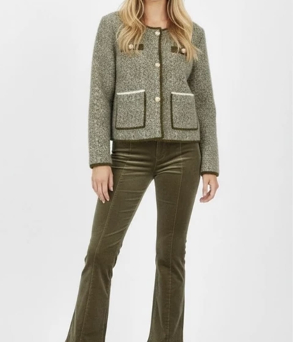 CHAQUETA Derhy ELYNA Corta verde - Imagen 2