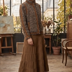 Chaqueta Derhy  GARANCE entallada grises y camel - Imagen 1