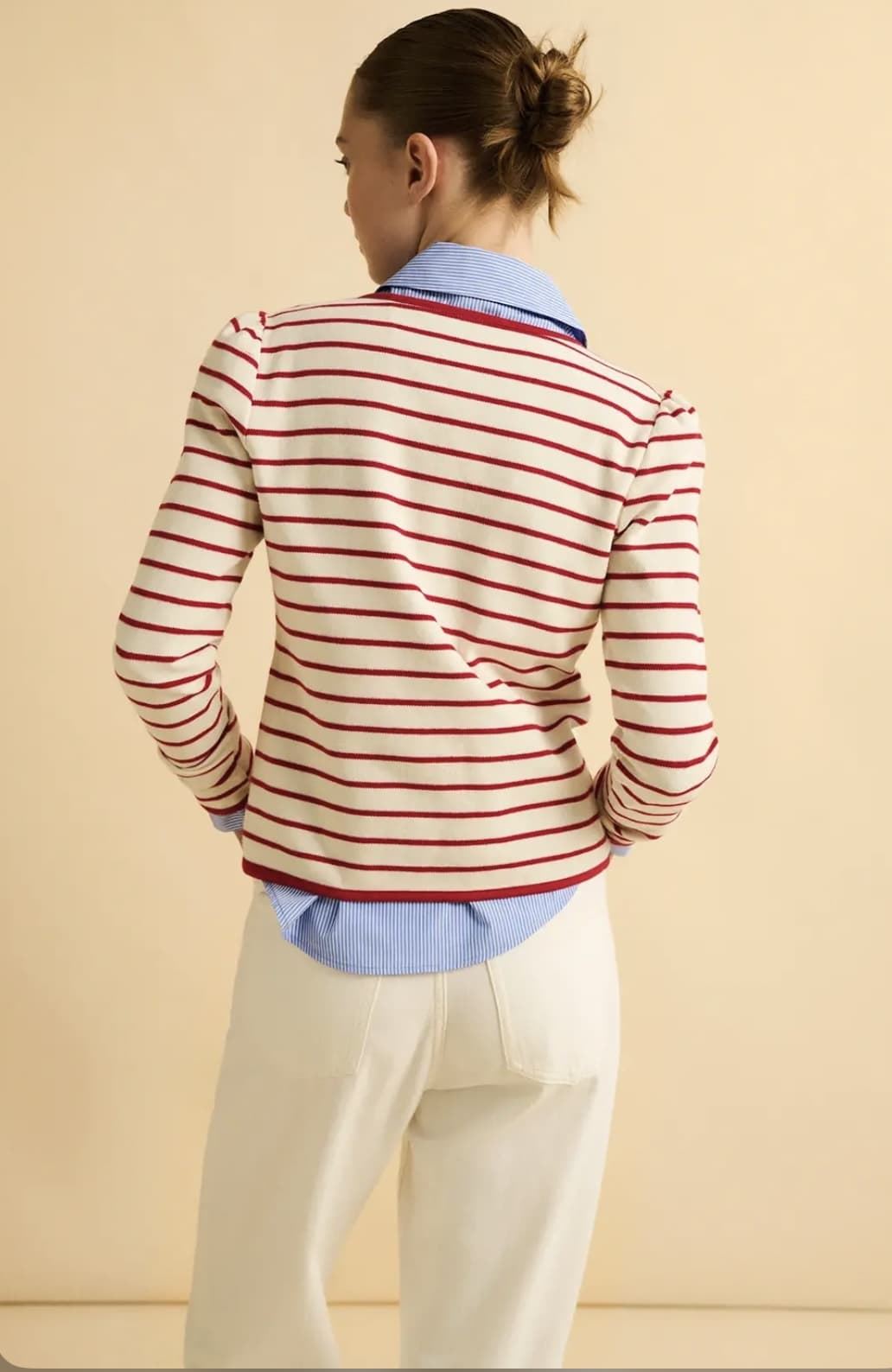 CHAQUETA  ese o ese BIARRITZ RAYAS ROJAS - Imagen 1